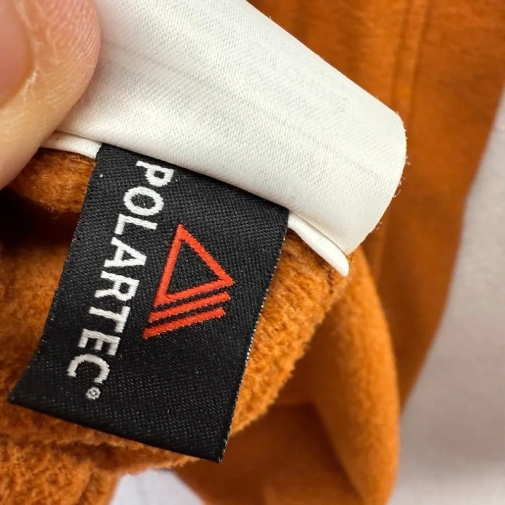 Arcteryx Polartec Fleece Men's Large Orange 1/4 Quarter Zip Pullover Gorp Logo